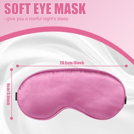 Pack of 2 Sleep Mask, Silk Eye Mask, Side Sleeper, Light Blocking Sleeping Mask with Adjustable Elastic Band for Men, Women and Children (Black and Purple)