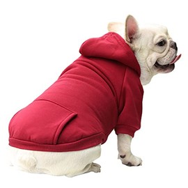 Autumn and Winter Hoodies Pockets Two Legged Clothes Sports Style pet Clothes Dog, cat, pet Clothes (Red, XL)