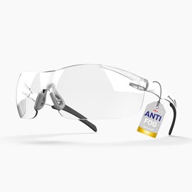 IMPACTABLE ANSI Z87.1 Fit-Upgraded Safety Glasses – Anti-Fog, UV, Impact & Scratch Resistant – Clear Wraparound for Work, Pickleball, Racquetball – No-Slip Nose Grip – 1 Pack