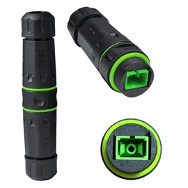 CY Connector M20 Locking IP68 Waterproof SC Female to SC Female Singlemode Fiber Optic Patch Internet Networking Extension Adapter Coupler