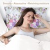 Satin Pillowcases for Hair and Skin 2 Pack - Flower