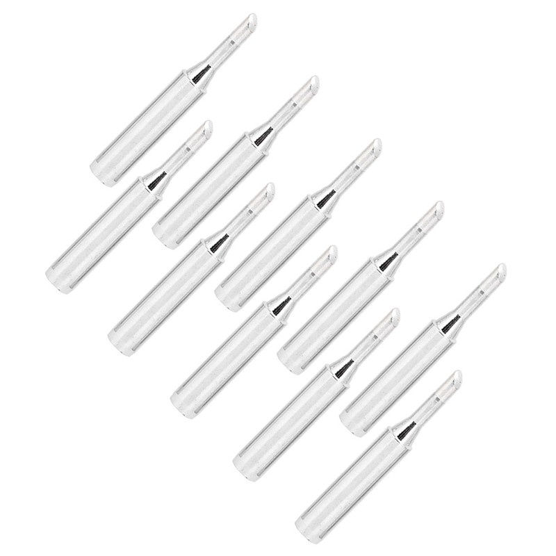 10Pcs Solder Iron Tip Brass Internal Heating Lead Free Soldering