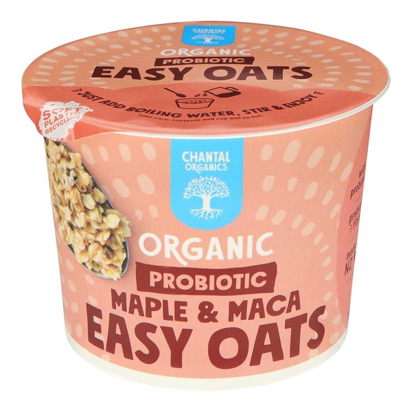 Chantal Organics Probiotic Maple & Maca Easy Oats - 65gm