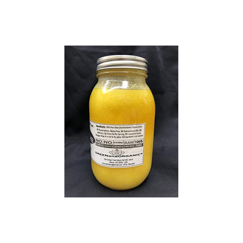 32oz/ 2Lb PREMIUM Organic Cow Ghee Grass-Fed Clarified Butter Non-GMO