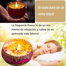 4 Piezas Velas Aromáticas De Cera De Soja Para Aromaterapia