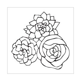 Sizzix Floral Bouquet Flowers Sizzix Stamp & Framelits Thin Metal Die Set 662918 NEW!