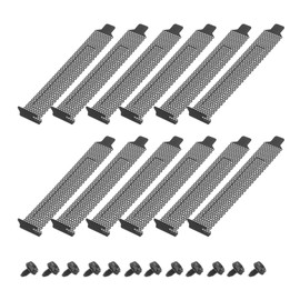 MECCANIXITY 12PCS Black PCI Slot Cover Dust Filter, Blanking Plate Ventilation Deflector Bracket Expansion with Mesh for Computer Cases