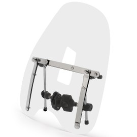 HECASA Universal 18"x16" Motorcycle Windshield Windscreen Compatible with Harley Davidson Sportster Dyna Glide Softail Honda Kawasaki Suzuki Yamaha Cruiser Savage Intruder Volusia Boulevard Vulcan Vn Clear