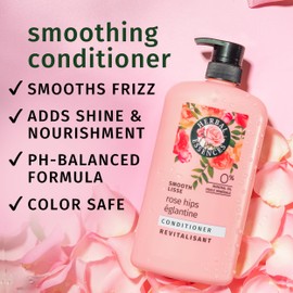 Herbal Essences Conditioner, Rose Hips- Smooth Collection, Shiny Hair with Vitamin E & Jojoba, Safe for Color Treated Hair, Floral Scent, Cruelty-Free, Dermatologist-Tested, 29.2 Fl Oz