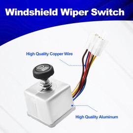 Windshield Wiper Switch Compatible with Kenworth Automann Paccar Cole Hersee Tectran Part Numbers 577.59651 75600-02 7560002 19-1380 P271066