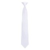 DQT Men's Plain Twill Wedding Formal Clip On Tie -