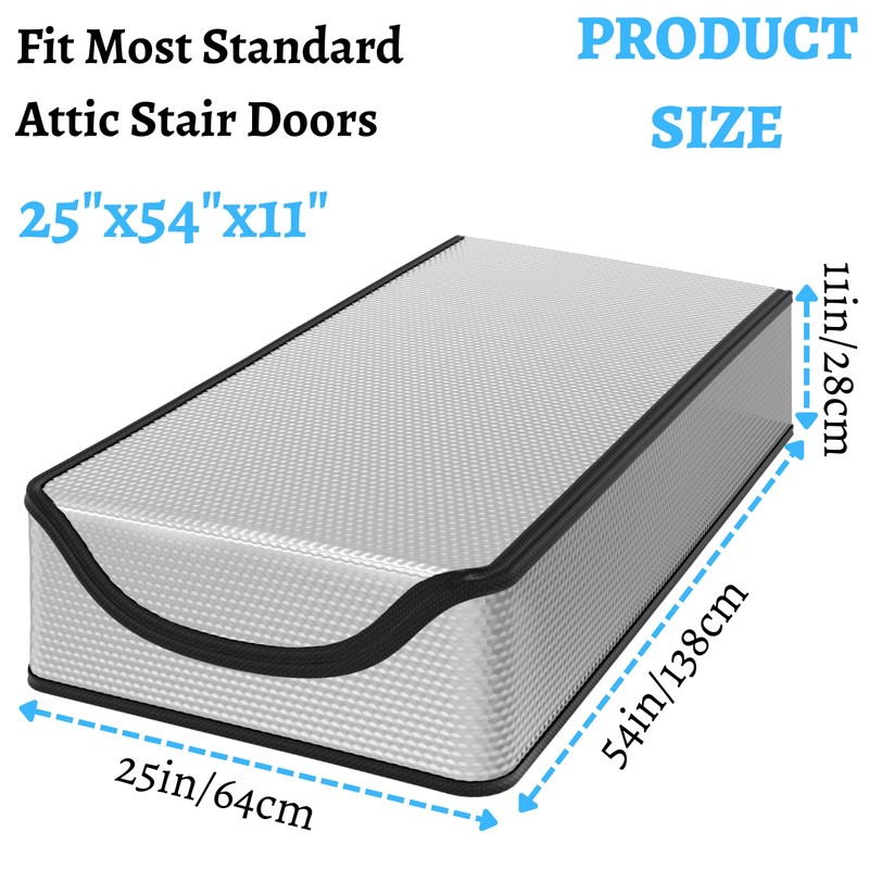 YOUEON Extra Thick Attic Door Insulation Cover 25"x54"x11", Double Bubble