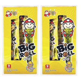 Grilled Seaweed Roll,Spicy Grilled Squid Flavour, 27g, 2 Pack