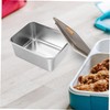 BIUDECO Stainless Steel Refrigerator Fresh Storage Box Snack Preservation Box
