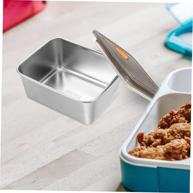 BIUDECO Stainless Steel Refrigerator Fresh Storage Box Snack Preservation Box