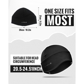 WRELS Thermal Running Beanies for Men Winter Hats Lightweight Warm Soft Skull Caps with Ear Flaps for Runners Black