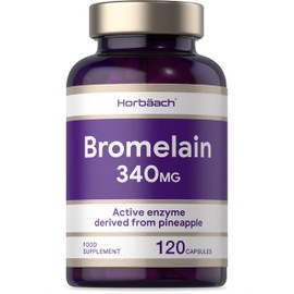 Bromelain 340mg | 120 High Strength Capsules | Digestive Enzyme Supplements | by Horbaach