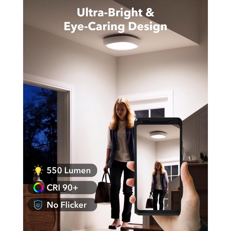 2 Pack Rechargeable Shower Lights for Inside Shower, 12000mAh Motion