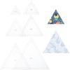 BENECREAT 6Pcs Free Motion Triangle Quilting Template Set, Acrylic Transparent