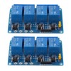 2PCS 4 Channel Relay Module Optocoupler Isolation ABS Solid State