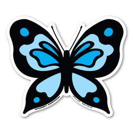 Blue Butterfly Magnet by Magnet America is 4" x 4.75" Made for Vehicles and Refrigerators