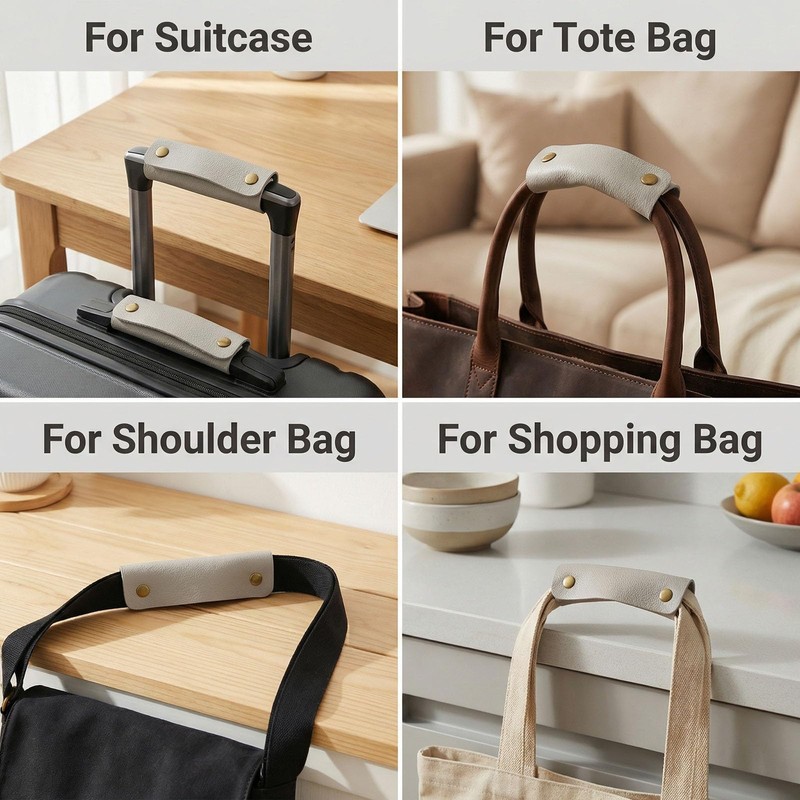 2Pcs PU Leather Handle Wrap, Soft Handle Grip Protector
