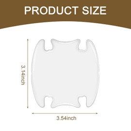 Prywog 4 PCS Car Door Handle Protector, Handle Anti-Scratch Protection Pad, Door Handle Bowl Sticker, Universal for Most Cars （Transparent）