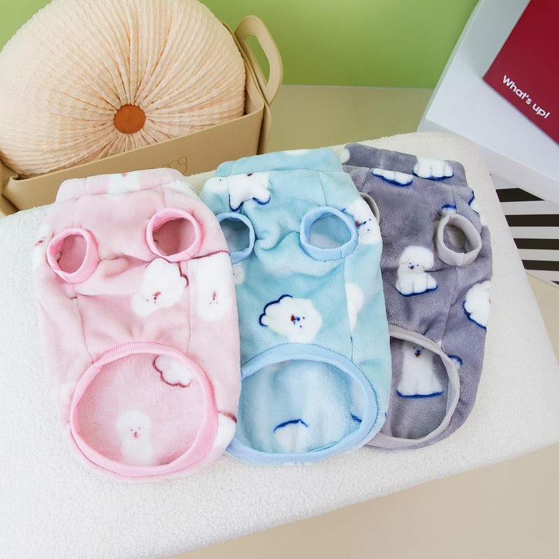 Zunea Flannel Dog Sweater Jumpers for Small Medium Dogs Pullover