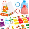 HOWAF Pack of 66 School Cone Filling Flashcards Children, Letters