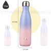Konokyo Insulated Water Bottles,17 oz Double Wall Stainless Steel Vacumm