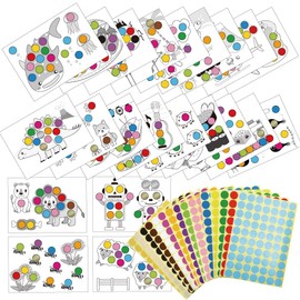 &nicoco Sticker Pasting Set, Educational 2 Years, 3 Years Old, Card, Montessori, Rion, 0.7 inches (19 mm)