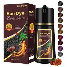 Hair Dye Shampoo, Semi-permanent Hair Color, Gray Hair Coverage Dye Shampoo, Hair Color Shampoo for All Hair Types, Easy to Use, Suitable for Home and Salon (Chestnut Brown)