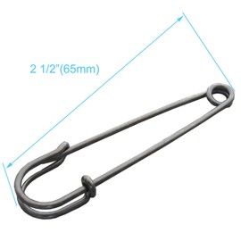(GunBlack) - Bluemoona 20 Pcs Large Oversized Safety PINS Metal Jewellery for Kilts Blankets Skirts Crafts (Gun Black)