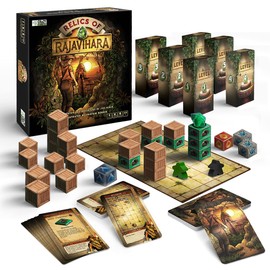 Crazy Like a Box Relics of Rajavihara – Solo Puzzle Adventure Game – 50 Unique Challenges Across 5 Floors – Strategic & Logic Board Game for All Ages – Replayable Brain Teasers for Endless Fun!
