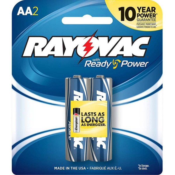 ALKA BATTERY AA RAYO 2PK by RAYOVAC MfrPartNo 815-2F