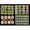 Glanzbilder Flower Hearts and Locket Set of 4 Different Wafer