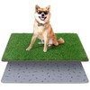 Dog Grass Mat with Pee Pad, Artificial Indoor Turf Grass