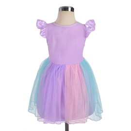 Lito Angels Princess Mermaid Costume Dress for Baby Girls, Purple Tulle Dress, Fancy Dress, Size 18-24 Months 92
