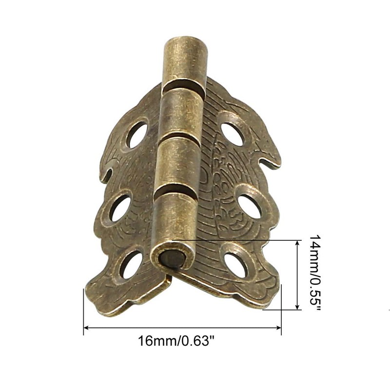 sourcing map Retro Replacement Hinges with Screws 1.14 Inch Antique