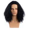 Long Black Male Wig Black Curly Wavy Wigs for Mens