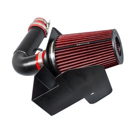 RTUNES RACING BLACK PIPE HEAT SHIELD COLD AIR INTAKE KIT + FILTER Compatible For 11-19 EXPLORER 3.5L