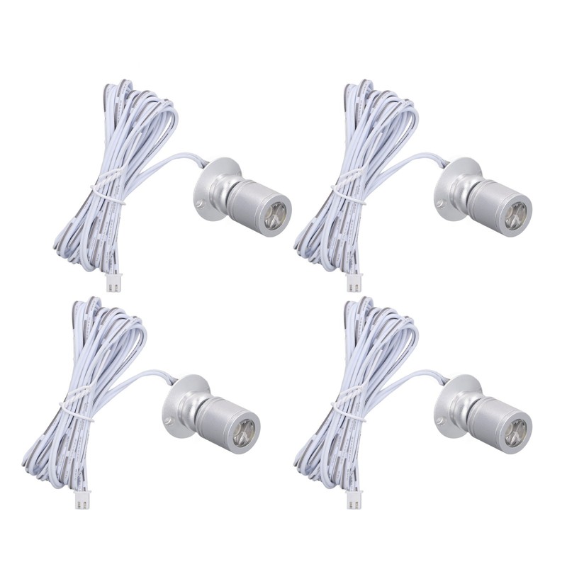 4pcs LED Display Spot Lights 5V Dimmable USB Mini Spotlight