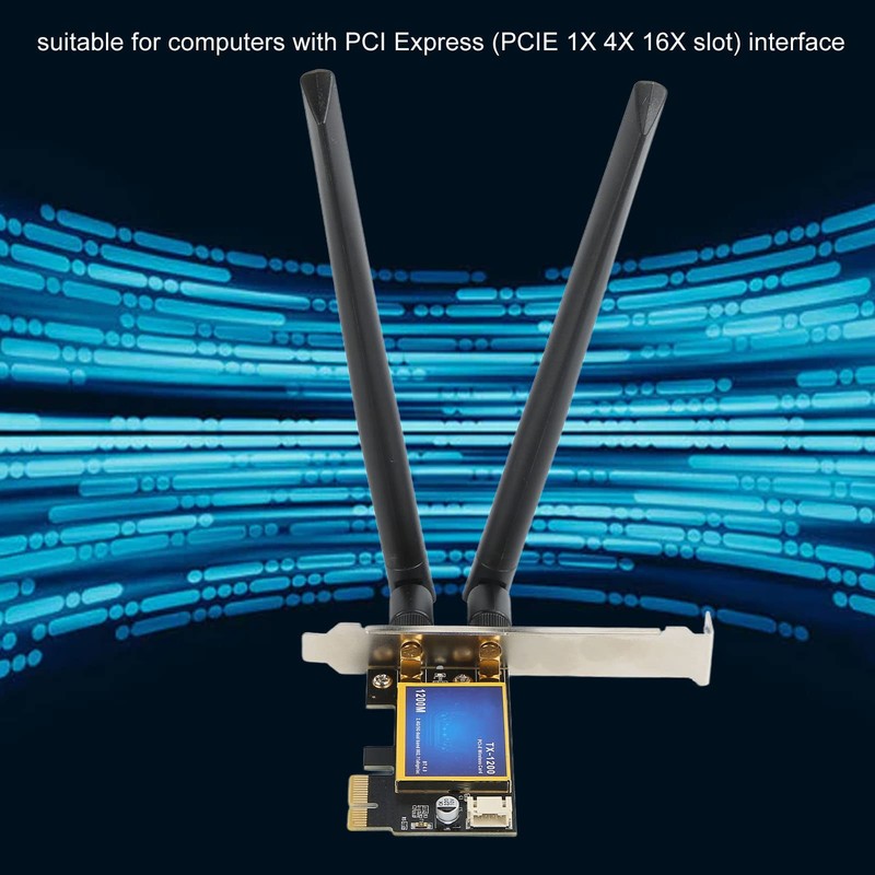 Vikye Dual Band 1200Mbps PCIE WiFi Card with Bluetooth 4.0,