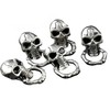 5PCS Screw Back Sliver Tone Skull With Ring Biker Chain