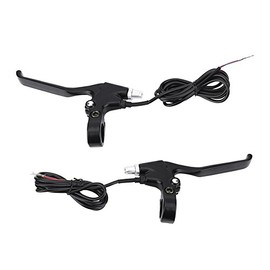 1 par de palancas de freno de bicicleta universales de aleaci¨®n de aluminio, 4 dedos, 2 cables, asas de freno izquierda y derecha para bicicleta el¨¦ctrica Accesorios de modificaci¨®n de bicicleta el¨¦ctrica