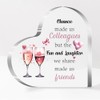 Colleague Friend Acrylic Plaque Heart Ornaments Women Coworkers Birthday Gifts