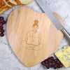 'Woman with Laptop' Wooden Heart Shaped Chopping/Cutting Board (WB00081111)