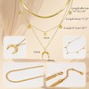 JJDreams Ladies Layered Chain Crescent Pendant Necklace with Pendant Coin