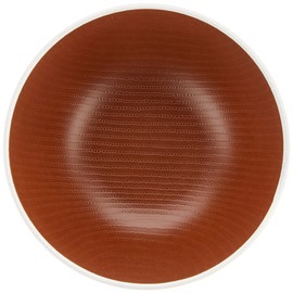 Yamanaka Lacquer Natural Range Keyaki Heathered Large Soup Bowl, White & Brown M17377-2