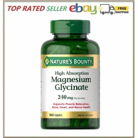 Nature’s Bounty Nature's Bounty High Absorption Magnesium Glycinate 240 mg, 180 Capsules